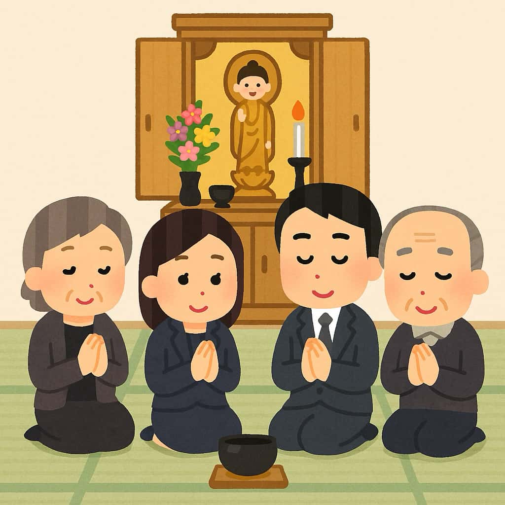 年回忌法要の服装について イラスト画像