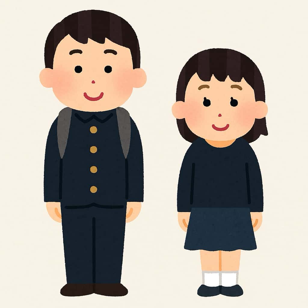 法要の服装(子供の場合) イラスト画像