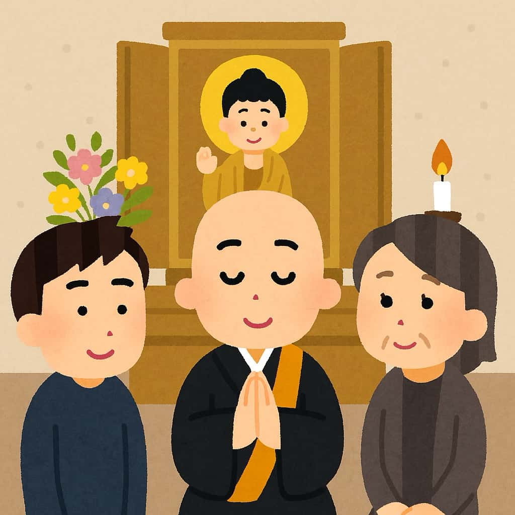 年回忌法要 平服の場合 イラスト画像