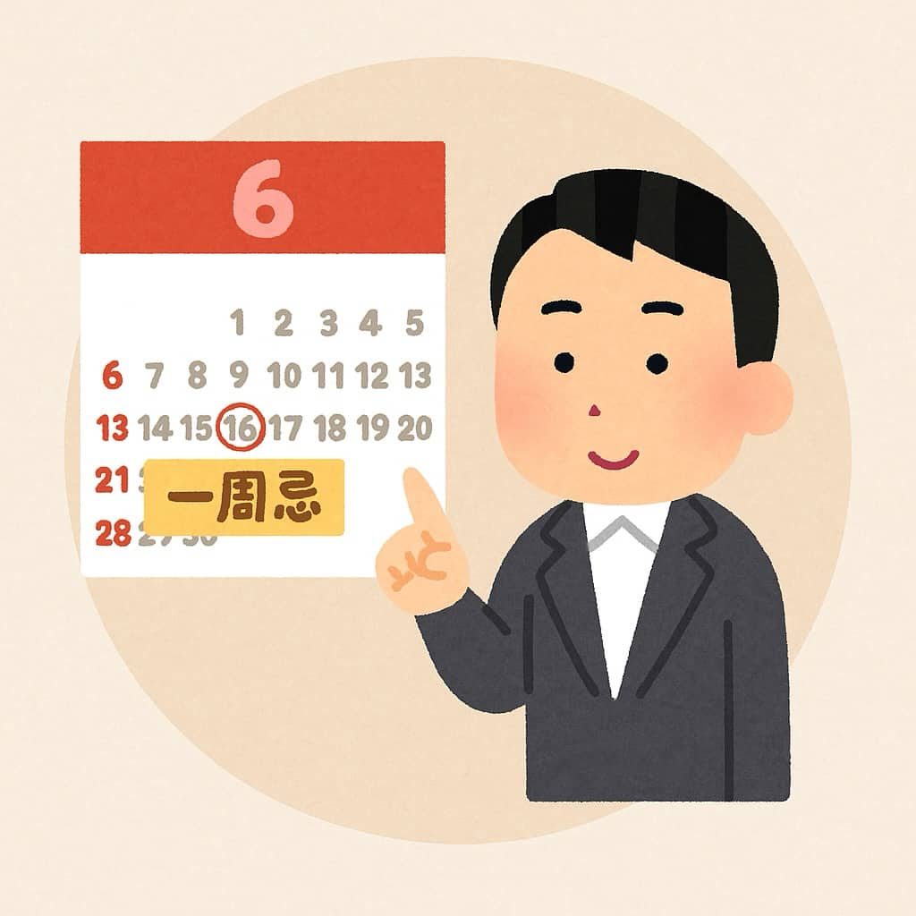 一周忌の数え方 イラスト画像