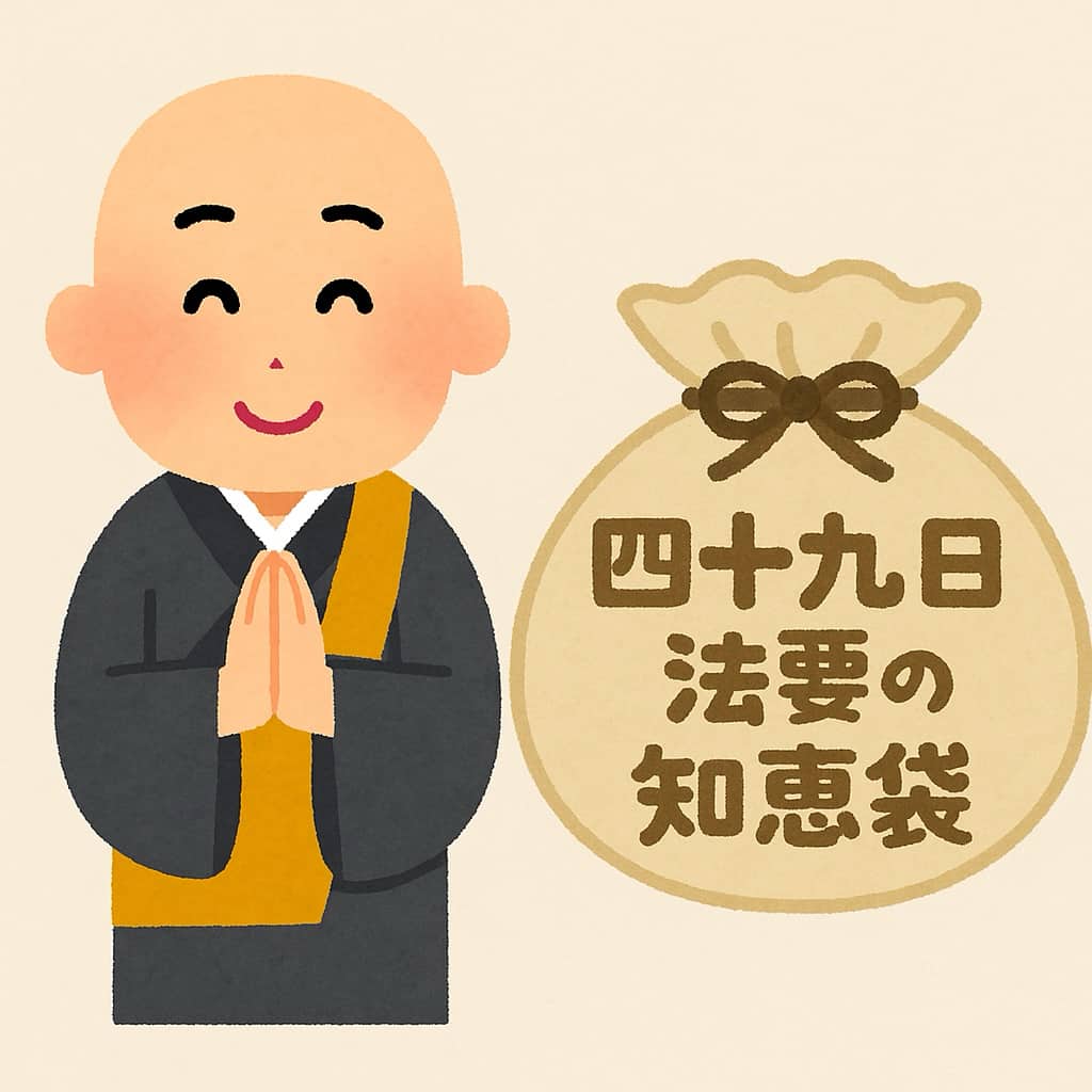 四十九日法要の知恵袋のイラスト画像