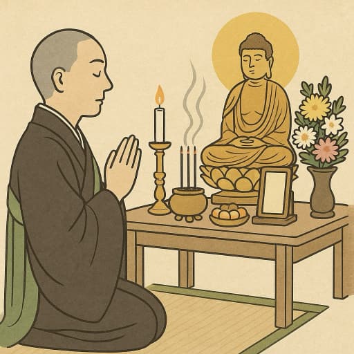 四十九日法要イメージ イラスト画像