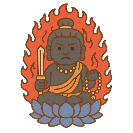 みつきまたぎ 大丈夫? イメージキャラクターの不動明王イラスト画像