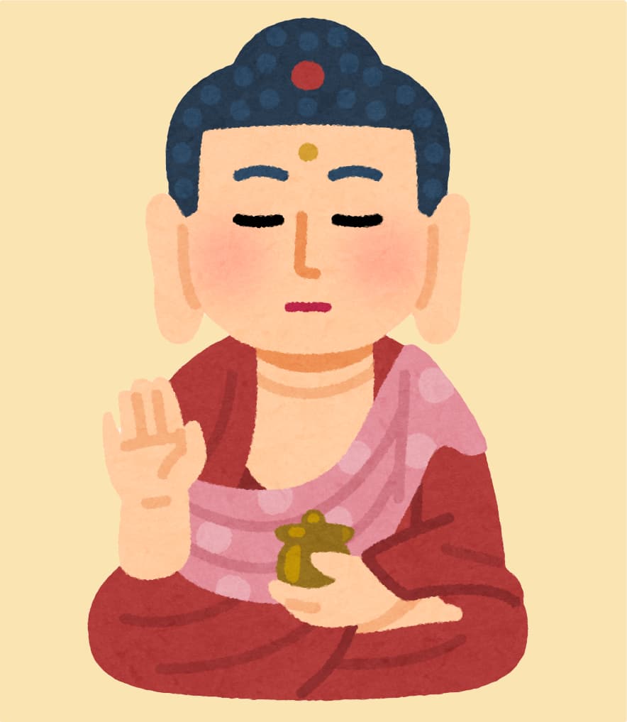 阿弥陀如来の座像イラスト画像