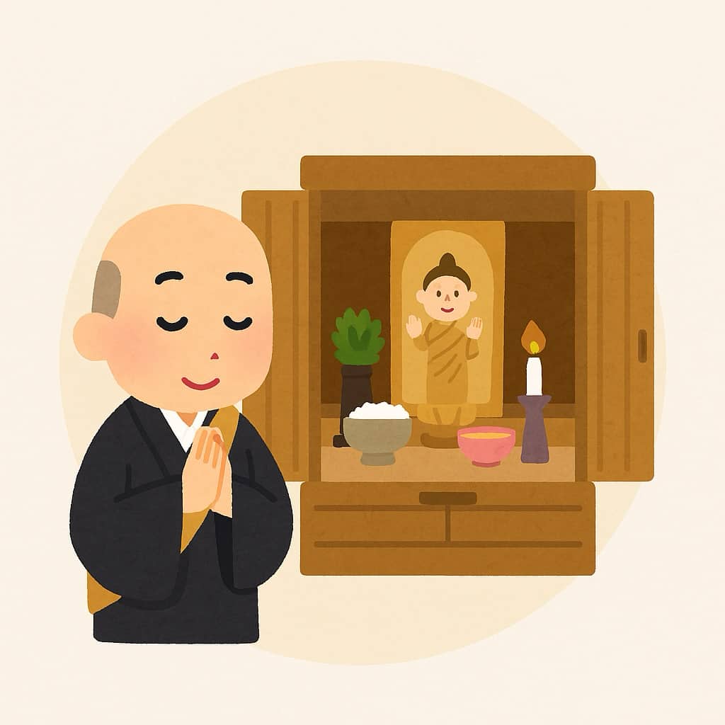 お仏壇の処分前に遷仏法要をするイメージ画像