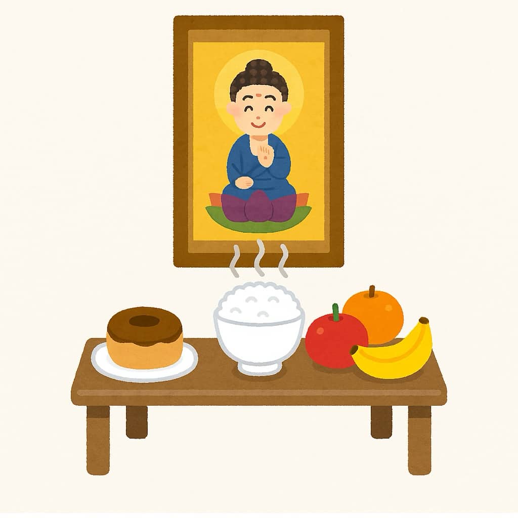 法要のお供物イラスト画像