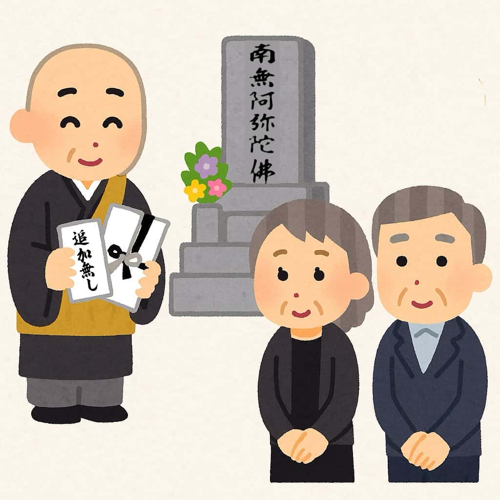 法要数による追加費用はありません。イラスト画像