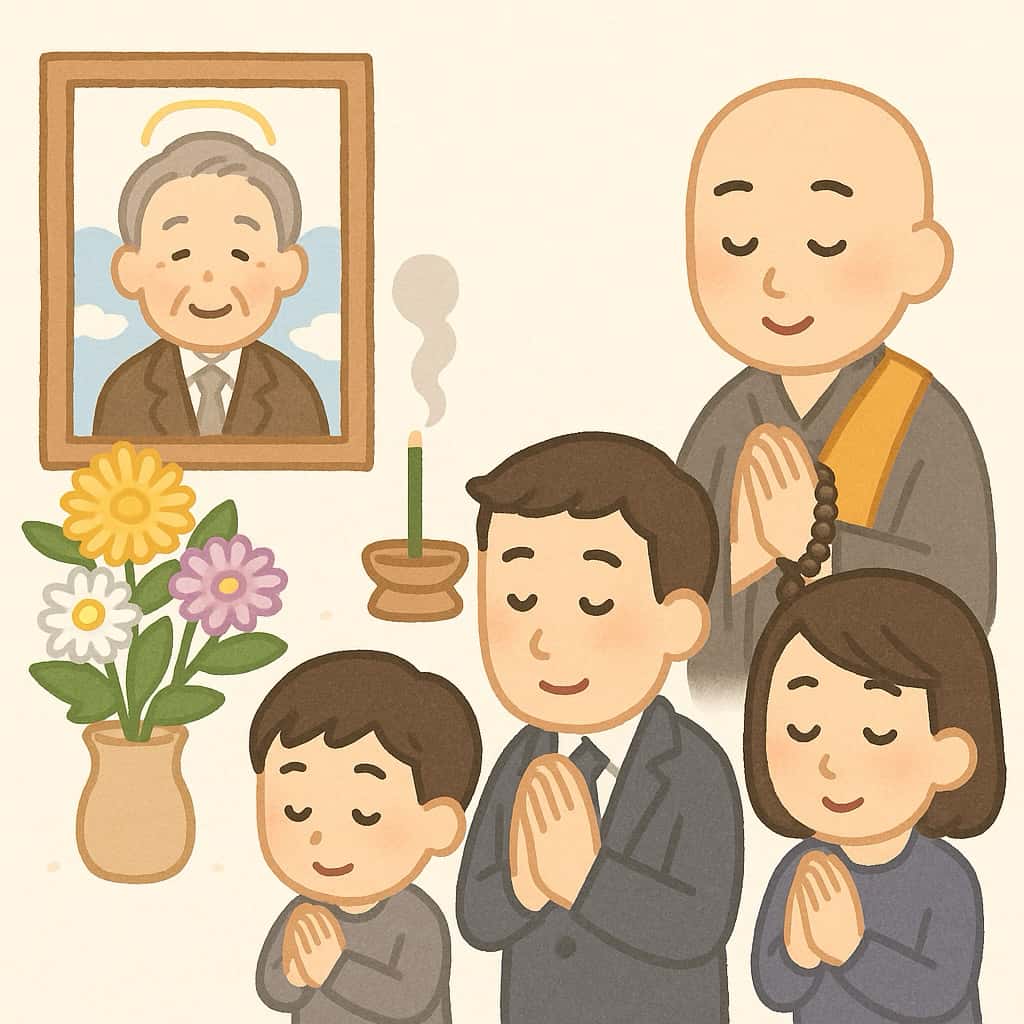 年回忌法要のイメージイラスト画像