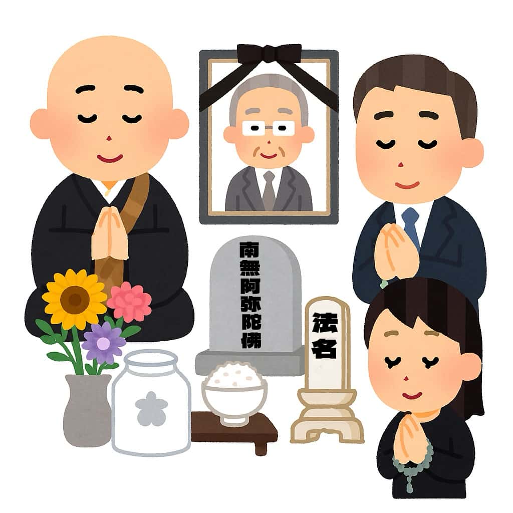 四十九日法要と納骨法要　イラスト画像