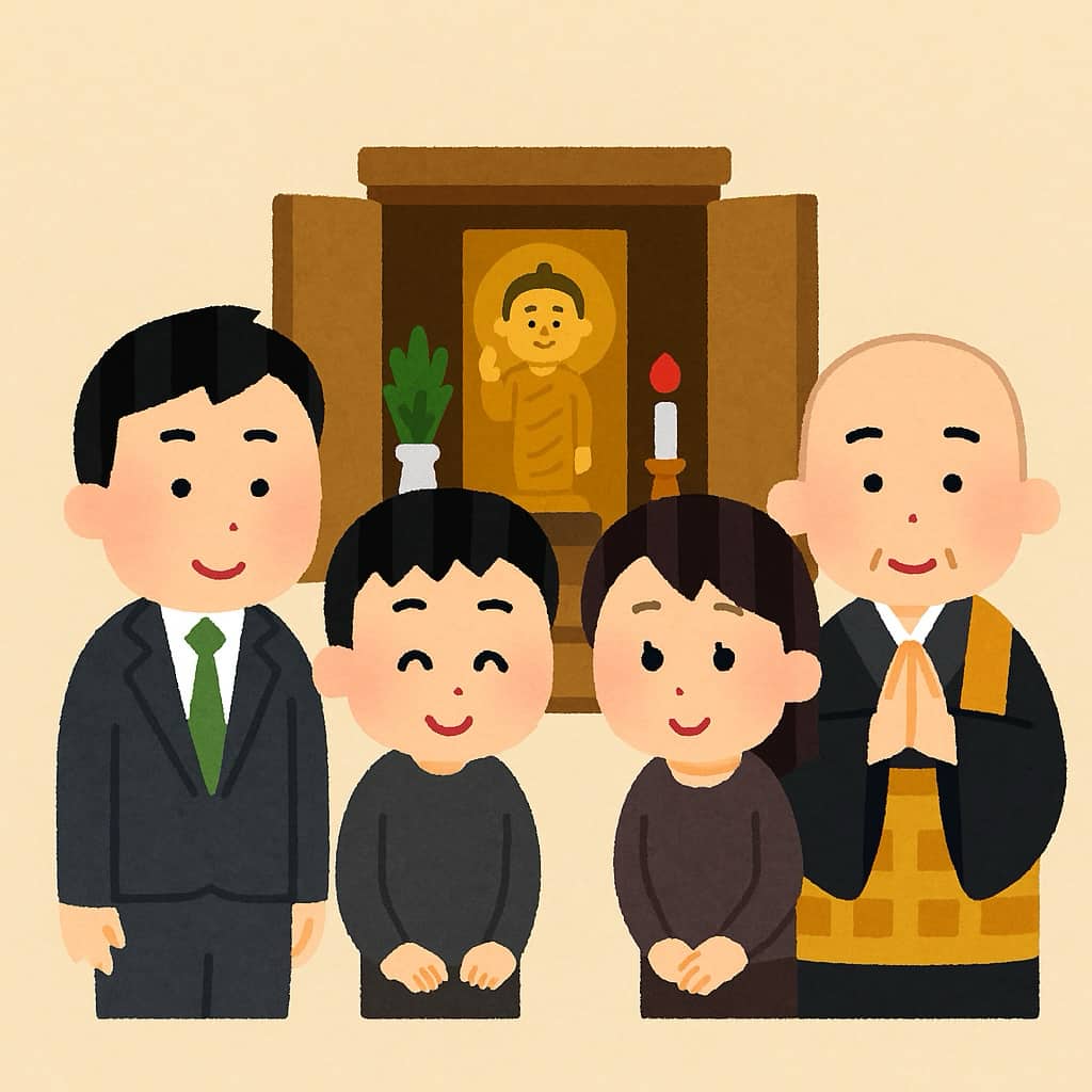 入仏慶讃法要の時期についてのイラスト画像