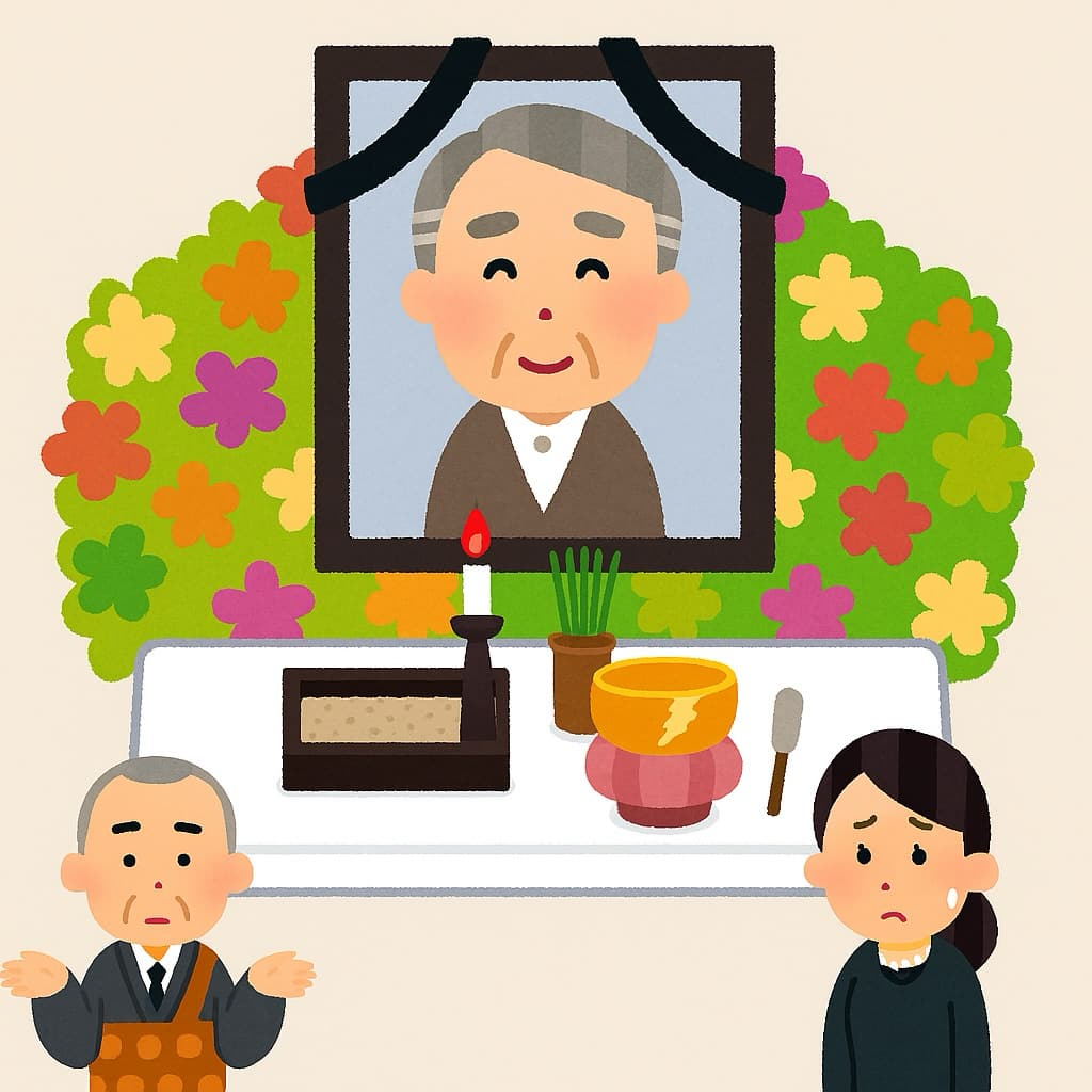 ご先祖様をご供養する祭壇 イラスト画像