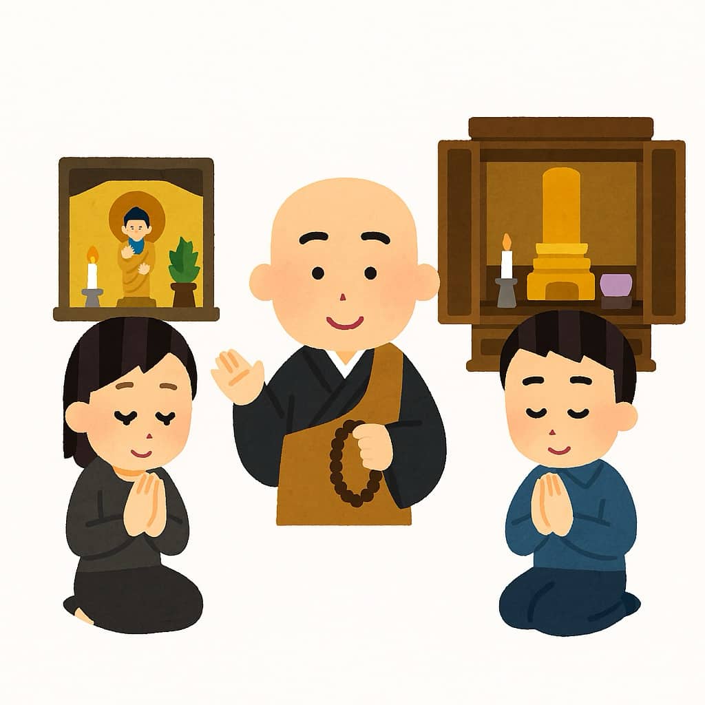 遷仏法要と遷座法要 イラスト画像