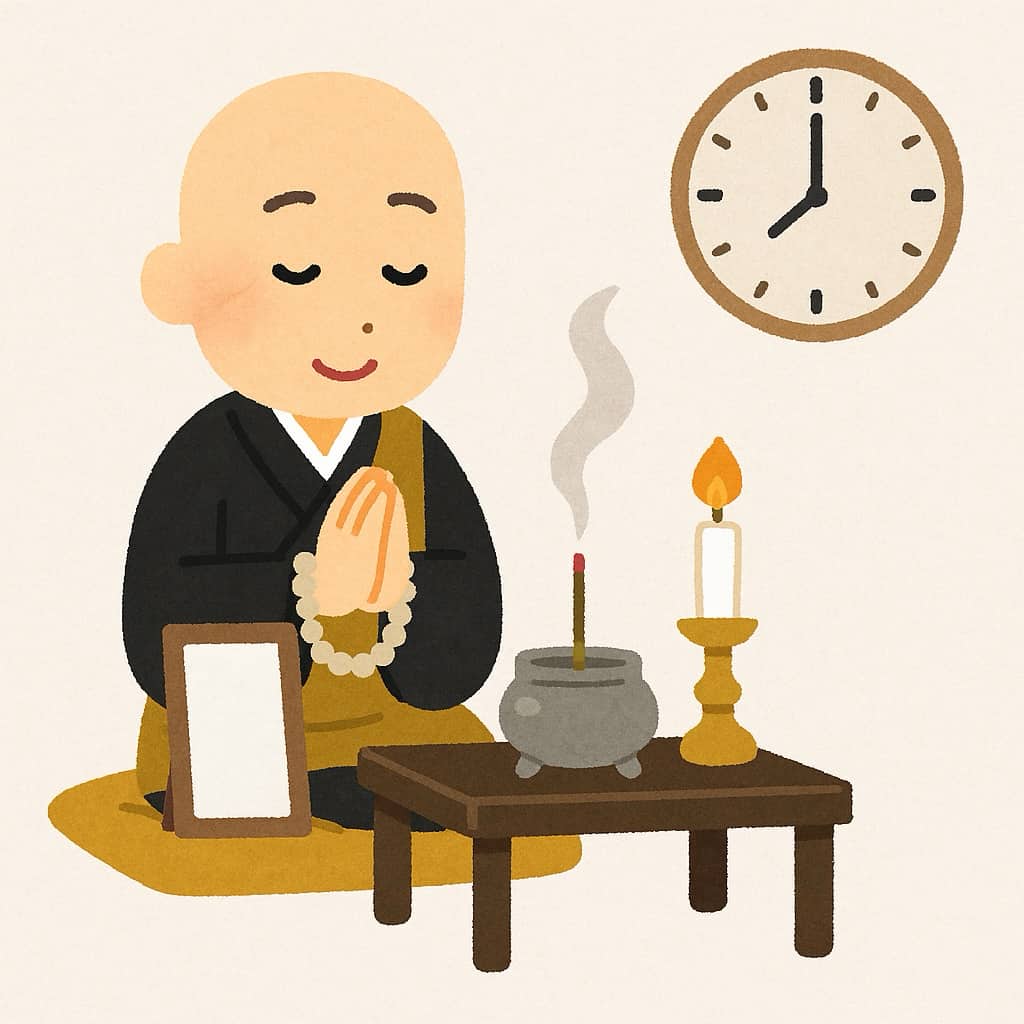 初七日の所要時間について イラスト画像