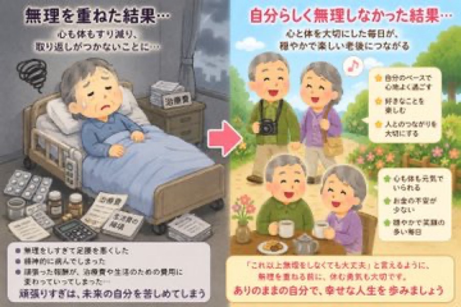頑張りすぎた先に、本当に幸せは残るのでしょうか イメージ画像