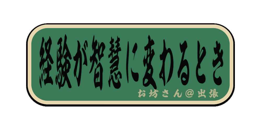 経験が智慧に変わるとき（筆文字画像）