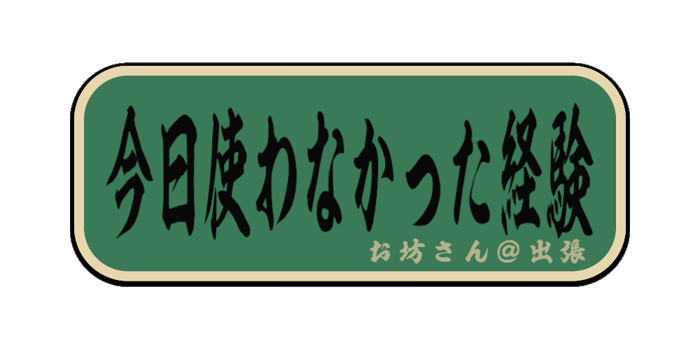 今日使わなかった経験（筆文字画像）